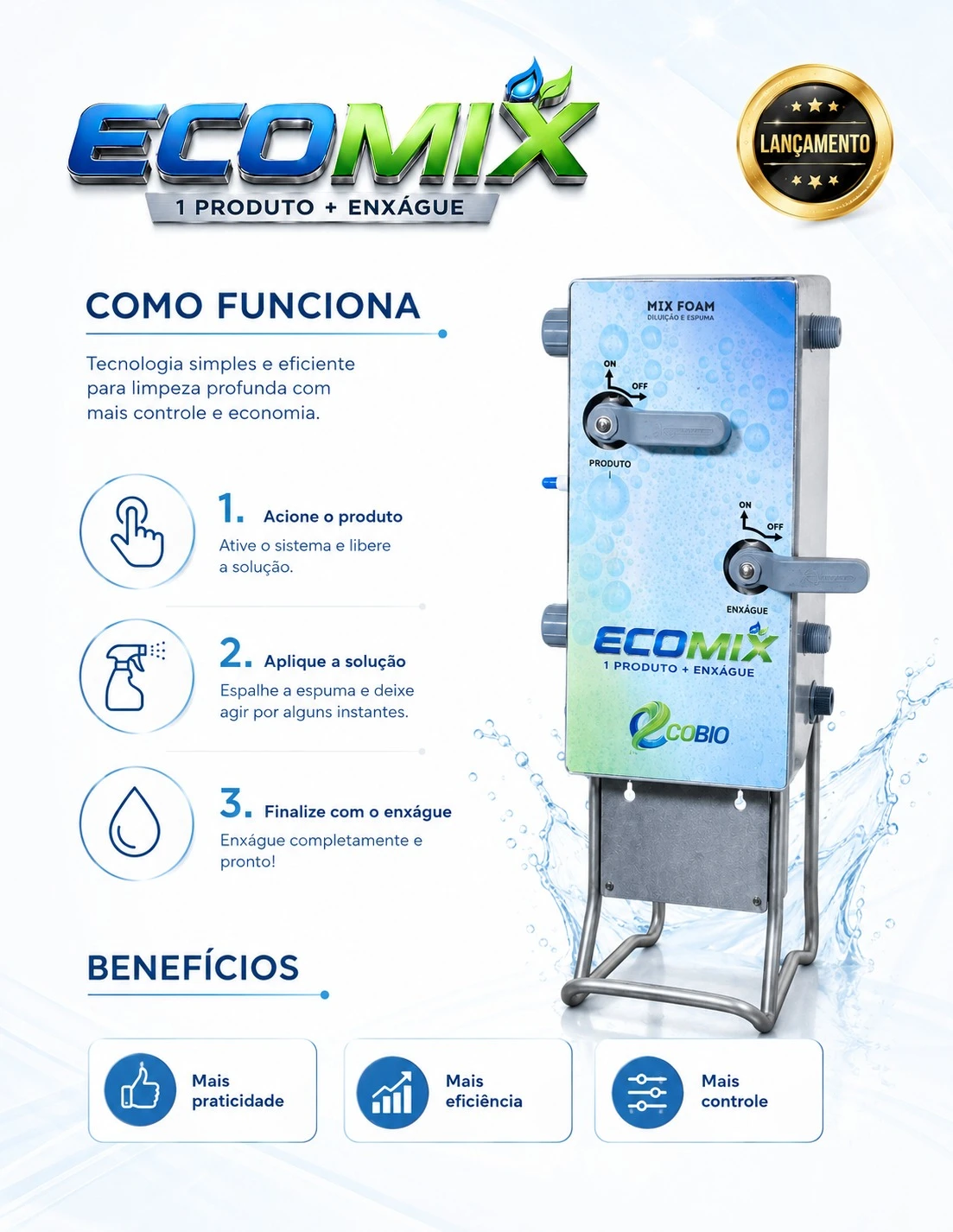 🚀 Shampozeira Mix Foam – Diluição Precisa com Segurança!